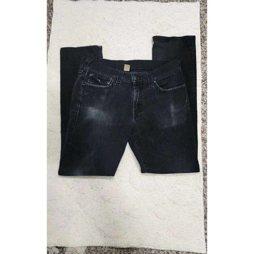 Vintage True Religion Ricky Jeans Mens 36 Black Straight Streetwear Casual Y2K
